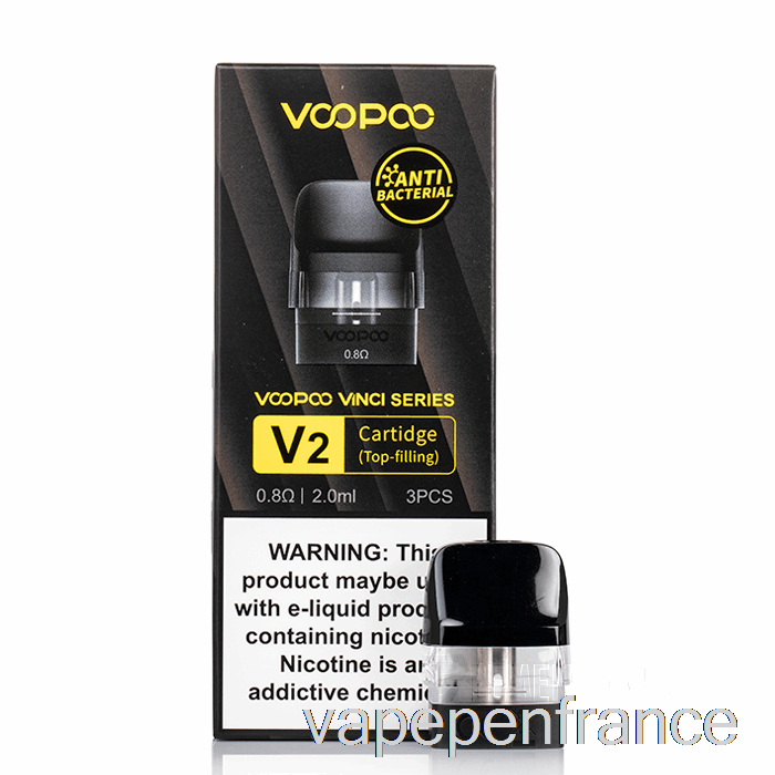 Voopoo Drag Nano 2 Dosettes De Remplacement 0.8ohm Vinci V2 Cartouche Vape Stylo